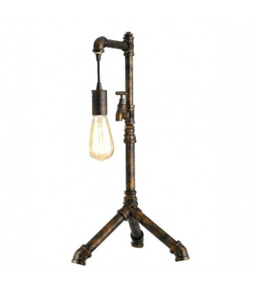 Lutec AMACORD Tischleuchte Braun, 1-flammig 255682