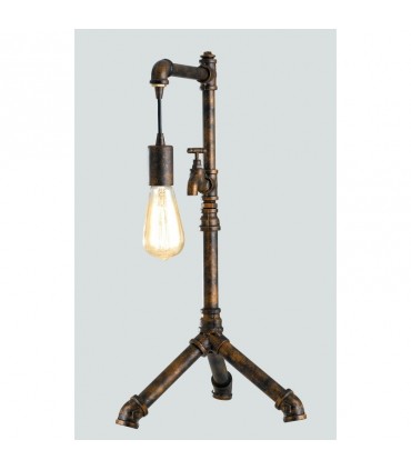 Lutec AMACORD Tischleuchte Braun, 1-flammig 255682