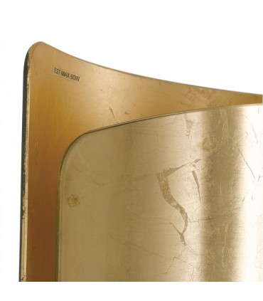 Fan Wandlicht für Innenbereich 1XE27 aus gelber Glass I-IMAGINE-AP-ORO