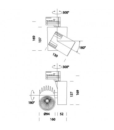 Fosnova Disano LED-Scheinwerfer 34W 4000K 45° 2713 lumen 2210411100