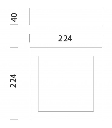 Fosnova quadratische LED-Deckenleuchte 18W 3000K 2216941000