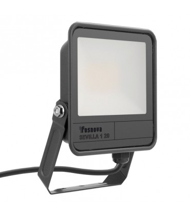 Fosnova LED-Scheinwerfer Disano 20W 6500K 2200 lumen grau IP65 2241333300