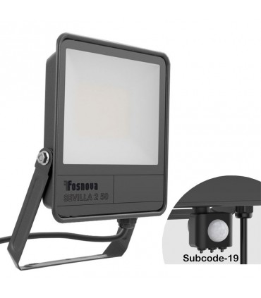 Fosnova LED-Scheinwerfer Disano 50W 4000K mit Sensor 5500 lumen 2241343219