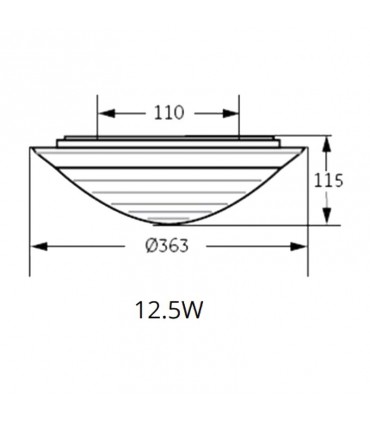 Brio LED Deckenleuchte Ge Tungsram 12,5W 3500K 2D Anschluss Weiß 93118133