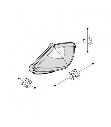 Lombardo Wandleuchte Diva, schwarz, 60W E27 IP66 LB28322