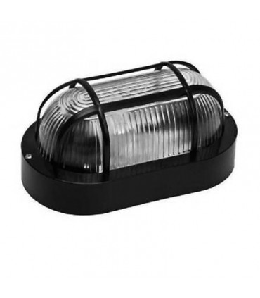 Lombardo Wandleuchte mit Käfig, schwarz, E27 60W IP44 LB44122