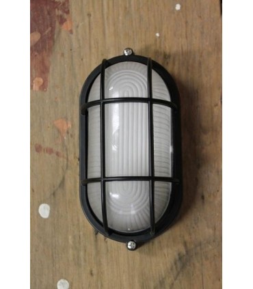 Lombardo Wandleuchte mit Käfig, schwarz, E27 60W IP44 LB44122