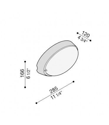 Lombardo ovale Wandleuchte Airy weiß E27 IP54 LB82121