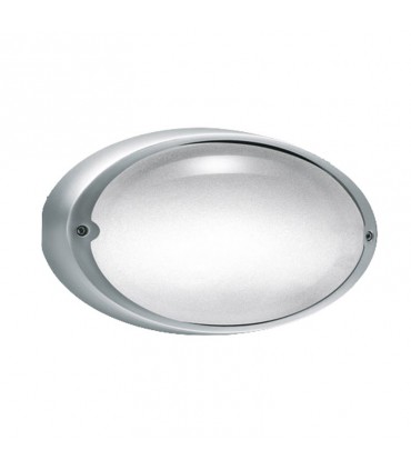 Lombardo ovale Wandleuchte Airy, grau E27 IP54 LB8212G
