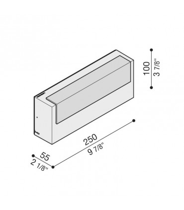 Lombardo LED-Wandleuchte ART 100 TOP 10W 4000K anthrazit LL116004N