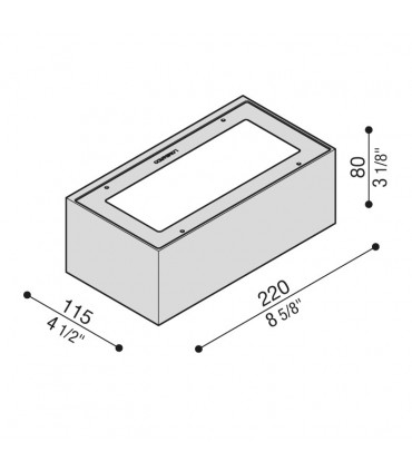 Lombardo Wandleuchte TREND 220 UP&DOWN Aluminium, grau LL492GN