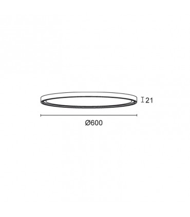 Nobile LED Panel rund 44W 3000K für Wand- oder Pendel- Installation mit Rahmen LPR60/4K