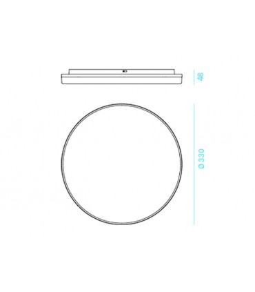Nobile LED-Deckenleuchte 24W TRILED 3K-4K-5K PLDR33