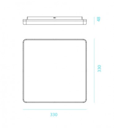 Nobile quadratische LED-Deckenleuchte 24W TRILED 3K-4K-5K PLDS33