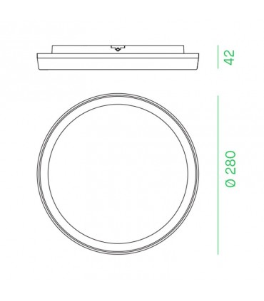 Nobile runde LED-Deckenleuchte 18W 3000K 1650 Lumen Weiß PLIR28/3K