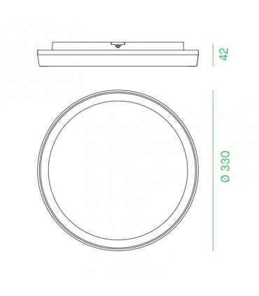 Nobile runde LED-Deckenleuchte 24W 4000K 2412 Lumen Weiß PLIR33/4K