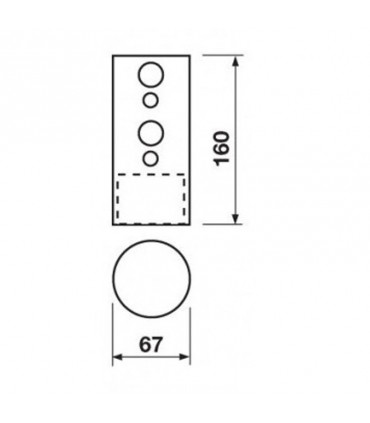 Novalux schwarzer Kunststoffträger für Mastmontage A550NE
