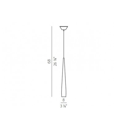 Panzeri Leuchte für die Hängemontage in Innenräumen LINEA Conica weiß L03601.000.0100