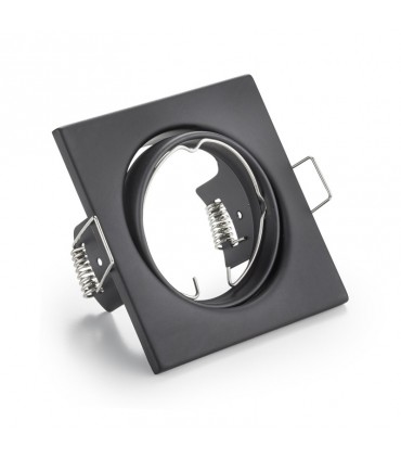 Led-einbauleuchte quadratische einbauleuchte, schwenkbar, Poliplast GU10 farbe Schwarz 400619NE-GU10