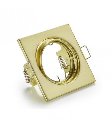 Led-einbauleuchte quadratische einbauleuchte, schwenkbar, Poliplast GU10 farbe GOLD 400619OR-GU10
