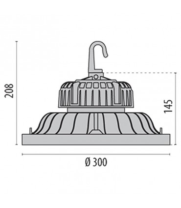 SBP LED-Prisma Industriekappe 150W 4000K 21000 Lumen 305531