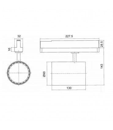 Side Scheinwerfer 31W 3000K weiß 67308-LBC-40