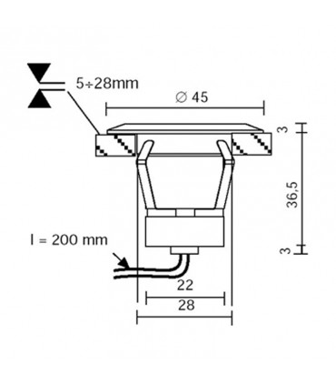 Side EYES BASIC LED-Einbauleuchte B 4,2W 3000K IP65 KTE897-G-LBC