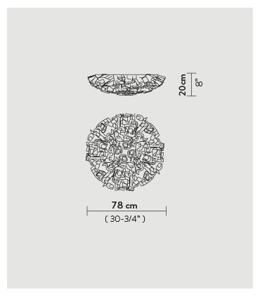 Slamp Deckenleuchte VELI Größe L Farbe PRISMA VEL78PLF0003LE00