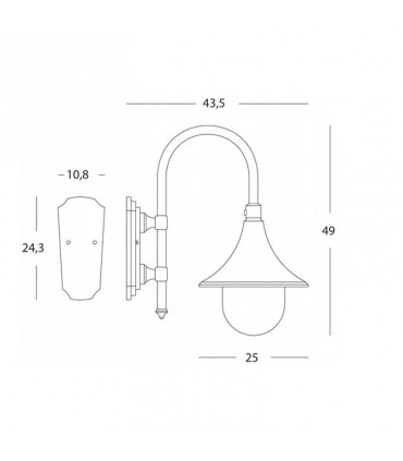 Sovil Wandlicht Sockel: E27 Farbe: Rost 347/11