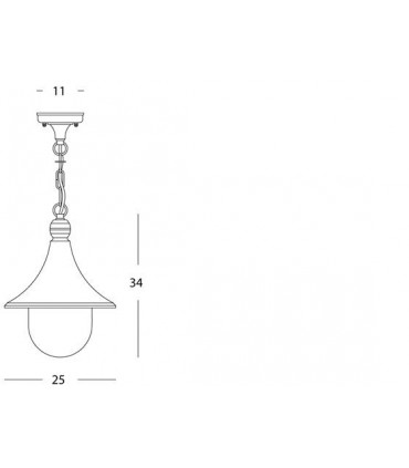 Sovil Pendellampe für Garten LAMPARA Farbe: Kupfer 350/11