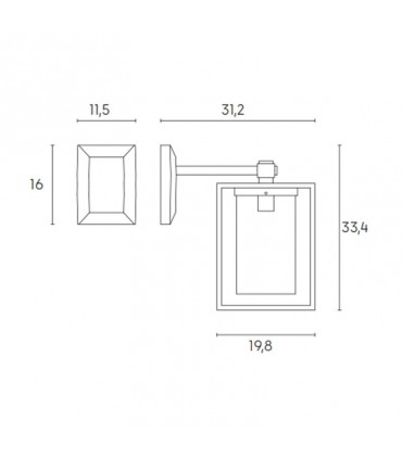 Sovil Wandlicht Domus mit E27-Sockel weiß 597/02