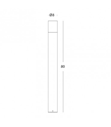 Sovil Gartenpoller Led 7W 4000K Farbe Schwarz 99173/06