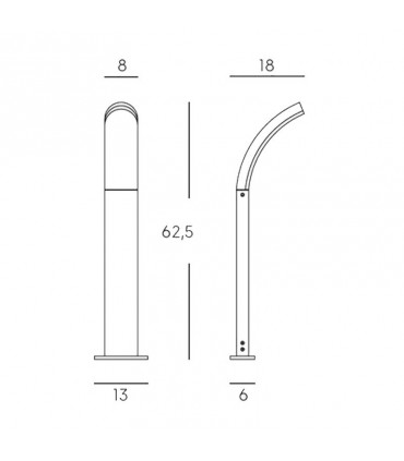 Poller Außenwandleuchte Sovil Virgola 12W 4000K 99199/16