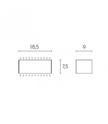 Sovil LED-Wandlicht BOX 12W 4000K anthrazitfarben 99582/16