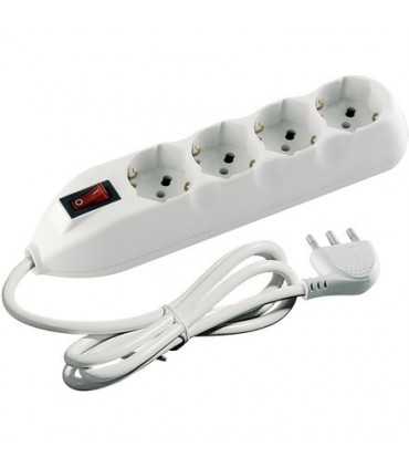 Steckdosenleiste Bticino mit Poker 4 steckdosen der deutschen und der bypass 10/16A-schalter weiß 3680DB