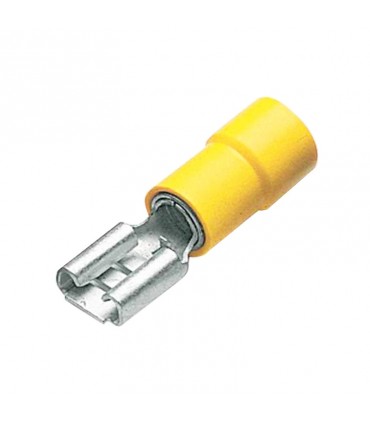 Cembre isolierte Flachsteckhülsen 4mmq 6,3X0,8 100 Stk. Gelb GF-F608