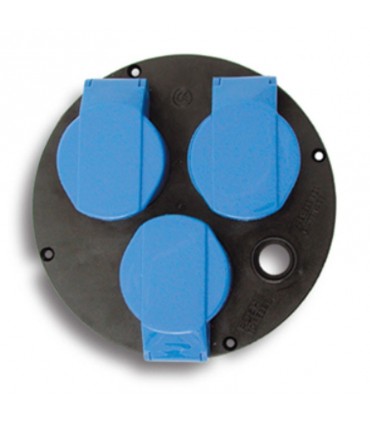 Fanton Scheibe Ø 145 mm mit 3 schuko Steckdosen 2P+T 01911