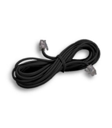 Fanton 3 Meter vieradriges telefonisches Verlängerungskabel 6/4 schwarz 21281