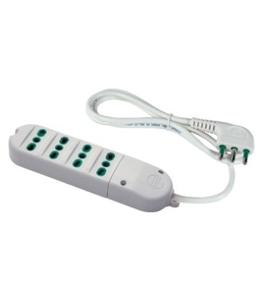 Fanton Steckdosenleiste mit 4 Schuko Steckdosen mit Kabel weiß 41020