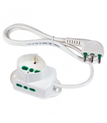 Fanton Steckdosenleiste 3 Doppelsteckdosen Schuko weiß 42105