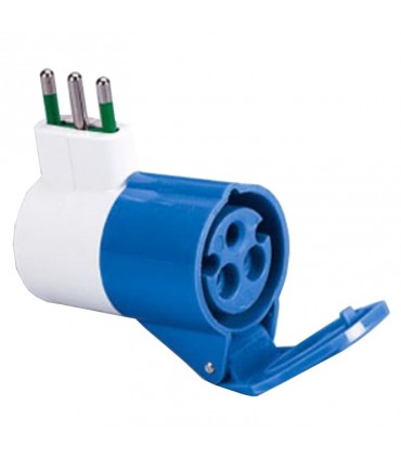 Fanton Industrieadapter mit italienischem Stecker und CEE 73000 Steckdose