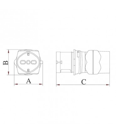 Fanton Industrieadapter mit Zweiweg-/Schuko- und CEE-Stecker 73090