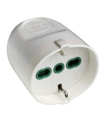 Fanton Zweidraht-Schukosteckdose 2P+E 16A weiß 81050