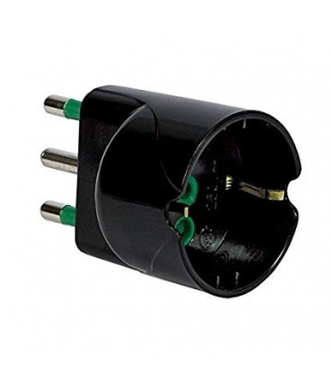 Fanton 16A Adapter und 16A 2P+T schuko schwarz 82611-E