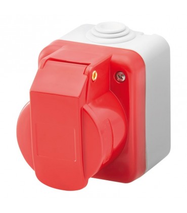 Gewiss Industrie-Wandsteckdose 3P+E 16A IP44 GW26223