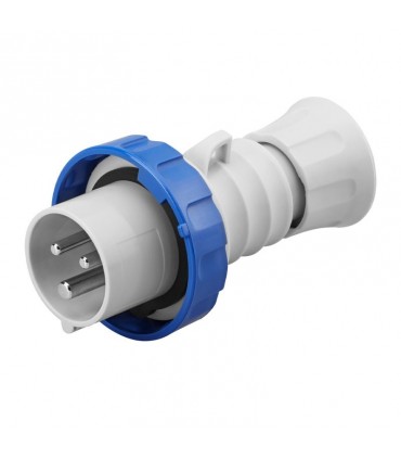 Gewiss mobiler Stecker 2P+E 32A IP67 blau 220V GW60037H