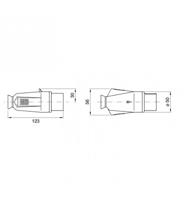 Gewiss mobiler Stecker 2P 16A IP44 violett 24V GW60064