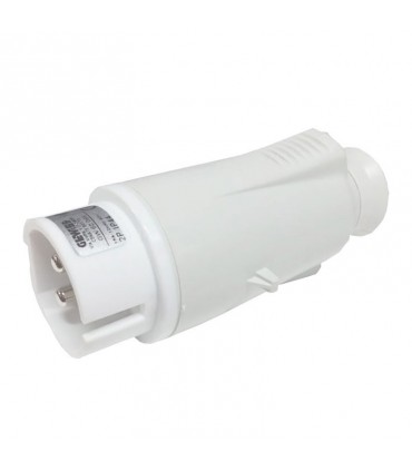 Gewiss mobiler Stecker 2P 16A IP44 weiß 40-50V GW60066