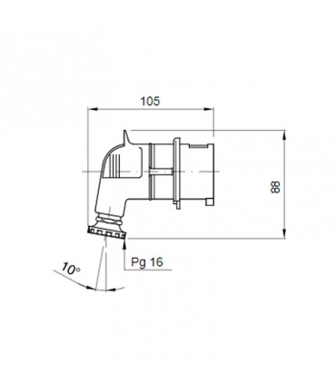 Gewiss mobiler Stecker 2P+E 16A IP44 blau 220V GW60085