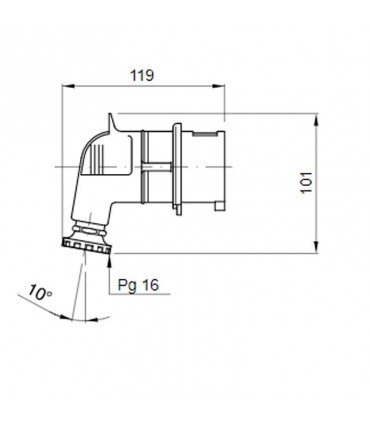 Gewiss mobiler Winkelstecker 3P+N+E 16A IP44 rot 380V GW60090